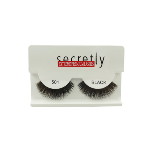 Strip Lashes SECRETLY Style 501 Black Extreme Premium Lashes