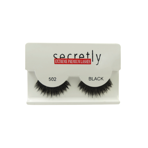 Strip Lashes SECRETLY Style 502 Black Extreme Premium Lashes