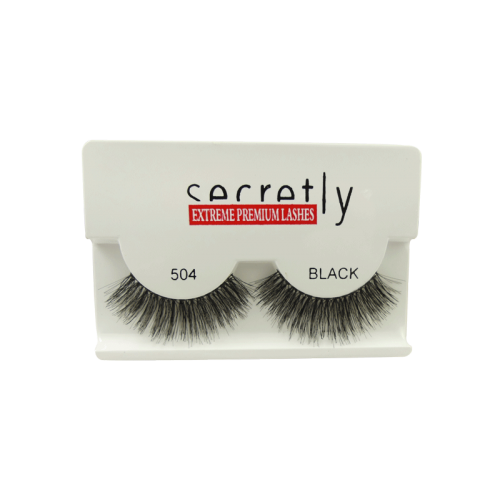 Strip Lashes SECRETLY Style 504 Black Extreme Premium Lashes