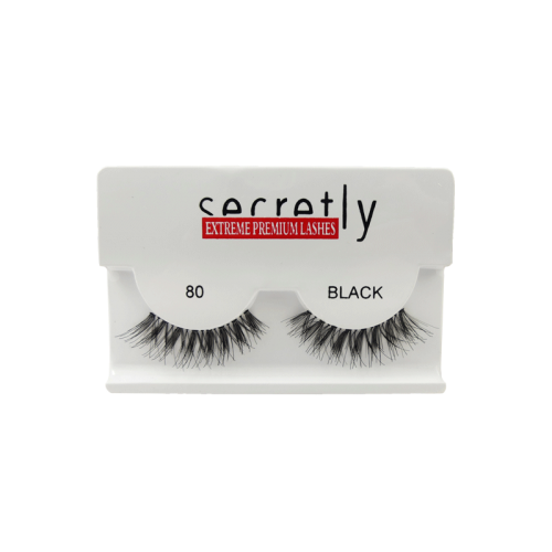 Strip Lashes SECRETLY Style 80 Black Sensual Premium Lashes