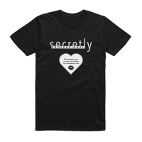 T-shirt SECRETLY Heart Black Size S