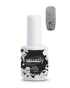 Топ Мат Гел Лак SECRETLY Glitter Collection Rubber Matte Top Coat 3 15 мл.