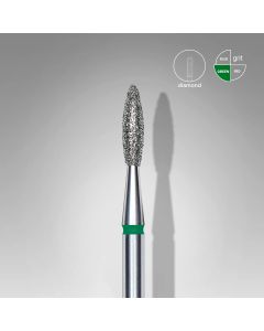 Cap de diamant pentru pila electrica UE Flacără" verde diametrul capului 2.1 mm zona de lucru 8.0 mm"