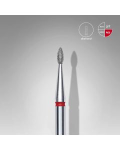 Диамантен накрайник за ел. пила EC "Капка" червен диаметър на накрайник 1.6mm работна част 4.0mm 