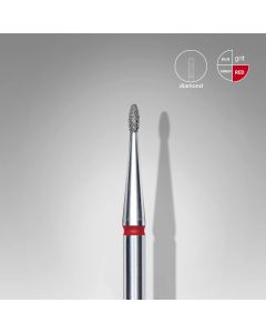 Диамантен накрайник за ел. пила EC "Капка" обла червен диаметър на накрайник 1.2mm работна част 3.0mm 