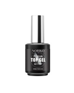 Топ Гел Лак Noriko Nails Flash Silver Top Gel 15 ml