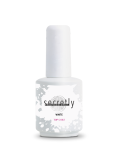 Топ гел лак SECRETLY WHITE top coat 15мл.