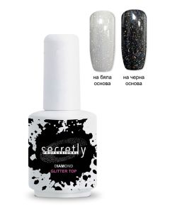 Топ Гел Лак SECRETLY Diamond Glitter Top 15 мл.