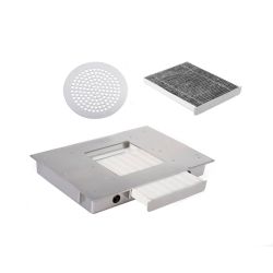 Colector de praf UE de încorporat cvadruplu, metalic 100 W